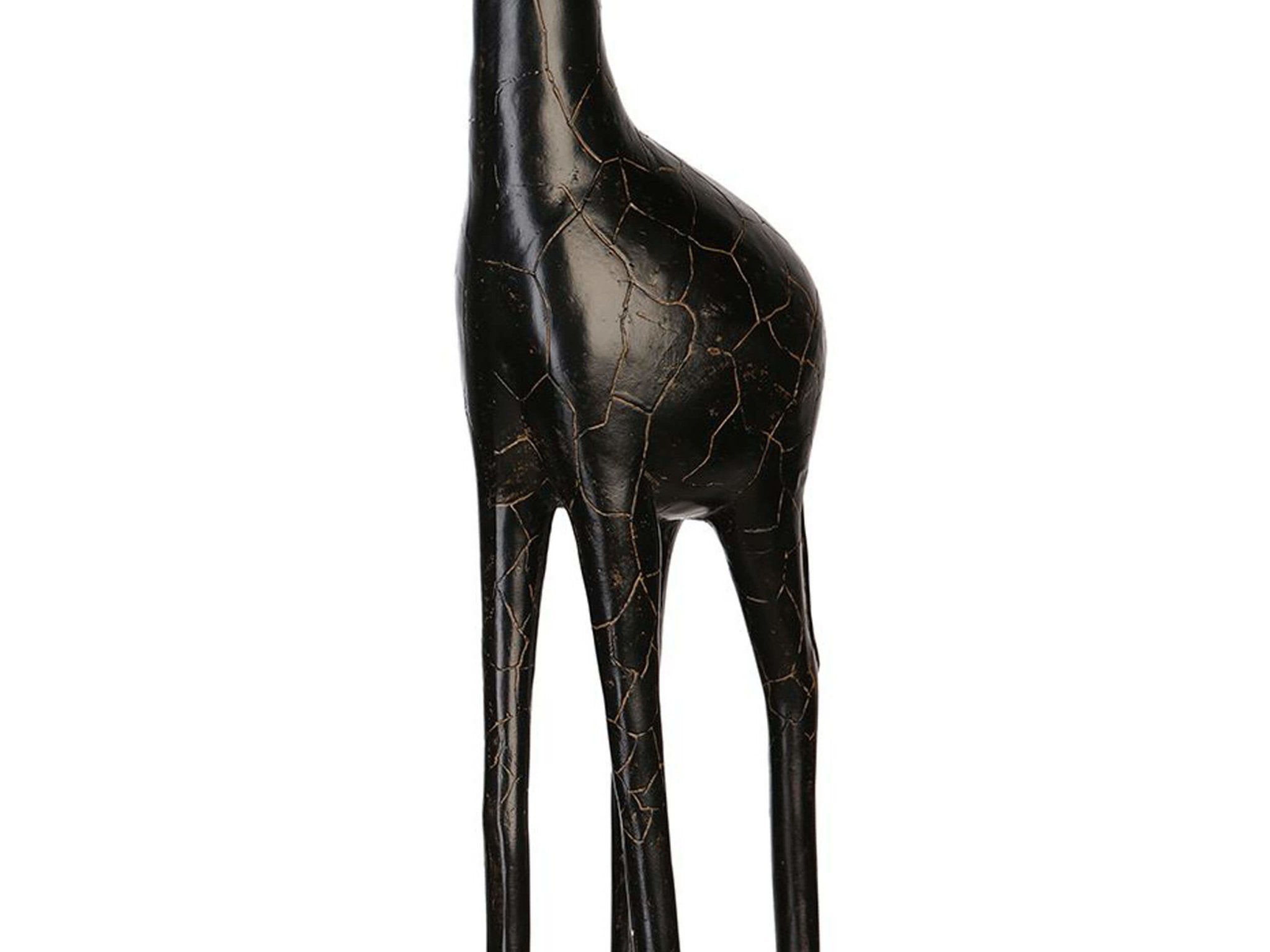 Giraffe groot sculptuur zwart donkerbruin