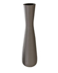 Grote geribbelde moderne keramische vaas - Taupe | Crest | H. 76 cm