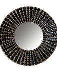 Grote ronde spiegel in zwart en goud | Lynde | Ø 60.5 cm