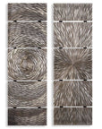 Handgesneden houten wandpaneel | Omen | H. 120 cm | 2-delig
