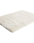 Luxe en zachte schapenvacht vloerkleed in wit, 120x180cm
