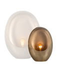 Moderne eivormige lamp met een luxe gouden afwerking