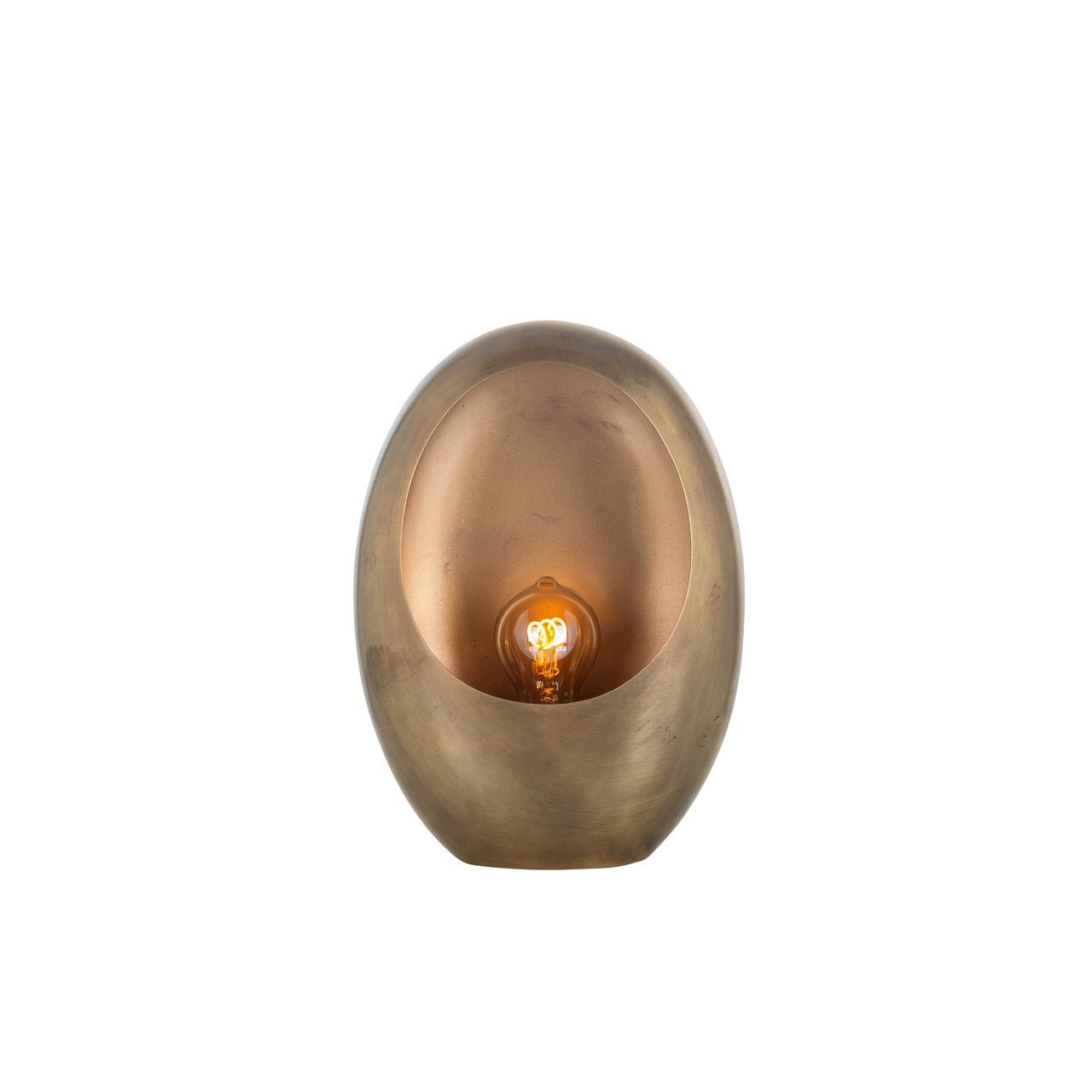 Kleine decoratieve lamp met metallic gouden tint
