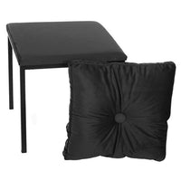 Stool “Glam" black | Including cushion H.52 cm