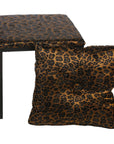 Kruk “Wild" leopard | Inclusief kussen H.52 cm