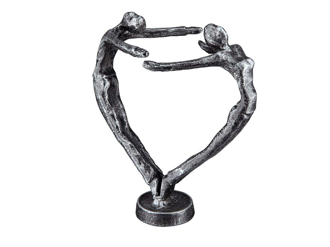 Liefdeskoppeltje in de vorm van een hart sculptuur