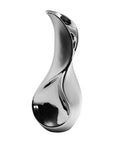 Moderne druppelvormige tafelvaas in zilver | Matello | H. 30 cm