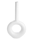 Moderne grote witte vaas | Oval | H. 58 cm