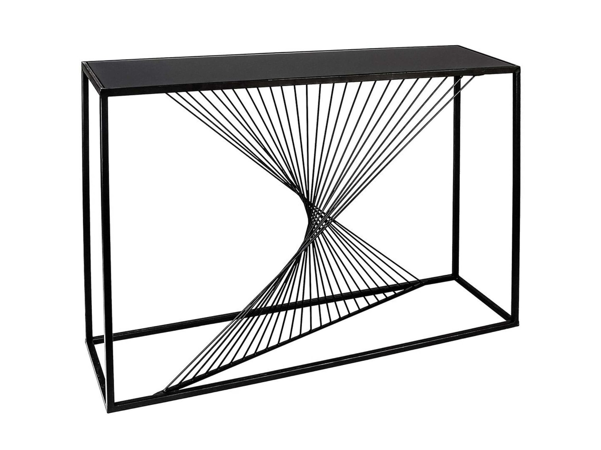 Moderne metalen dressoirtafel - Zwart | Ray | H. 79 cm