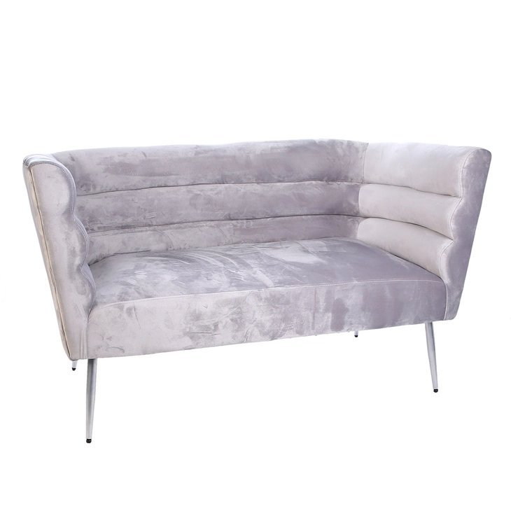 Moderne sofa in grijs velvet | Wavy | 2-zits bank