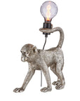 Monkey lamp - Zilver | Aapje | H. 37 cm
