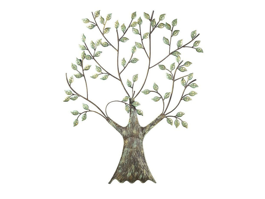 Muurdecoratie boom metaal - Groen | Plaque tree | H. 76 cm