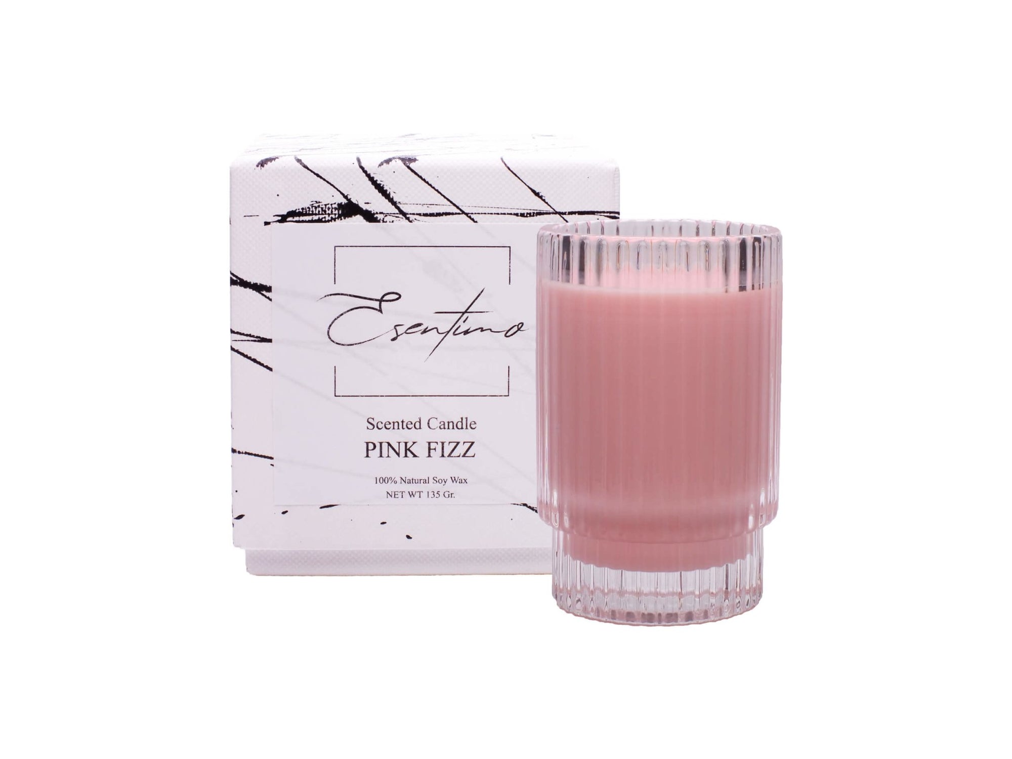 Champagne - Pompelmoes Geurkaars | Pink Fizz | Roze - Geurkaarsen online