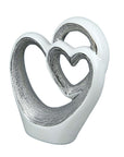 Porselein hart in hart beeldje - Wit | Heart in heart | H. 15 cm