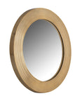 Ronde spiegel van goudkleurig aluminium | Montel | Ø 41 cm