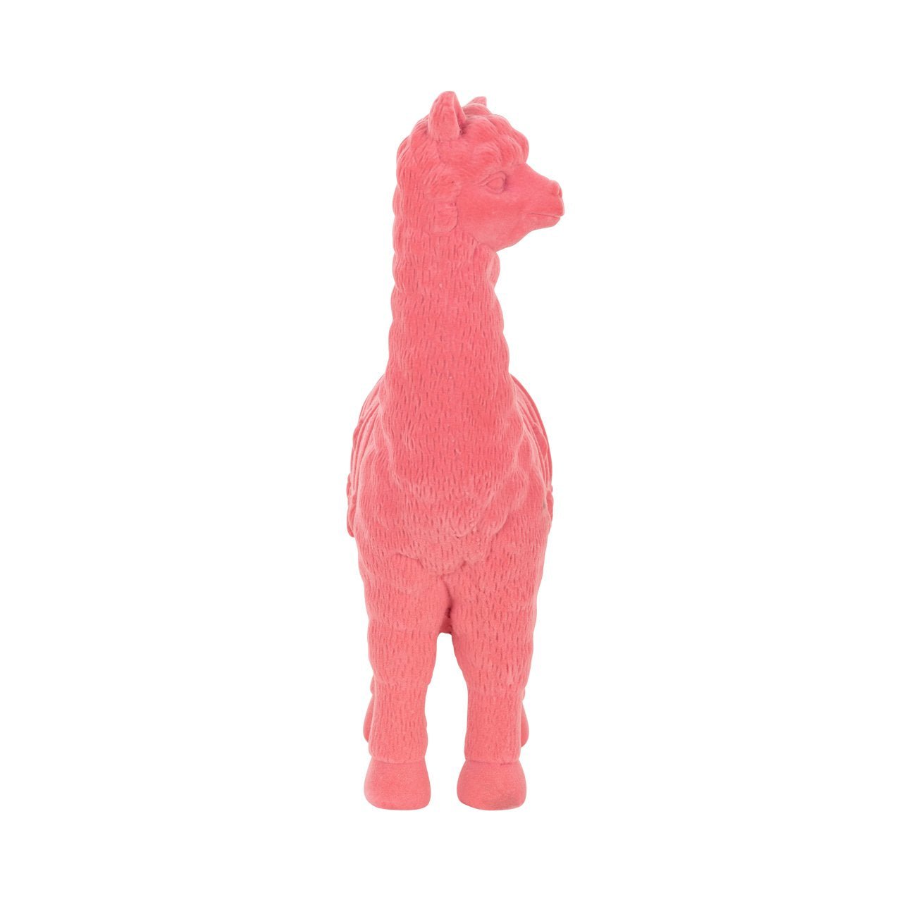 Vooraanzicht van het Richmond interiors roze alpaca beeldje als deco object