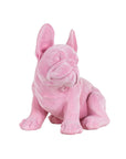Roze Franse bulldog puppy beeld | Miro | H. 35 cm