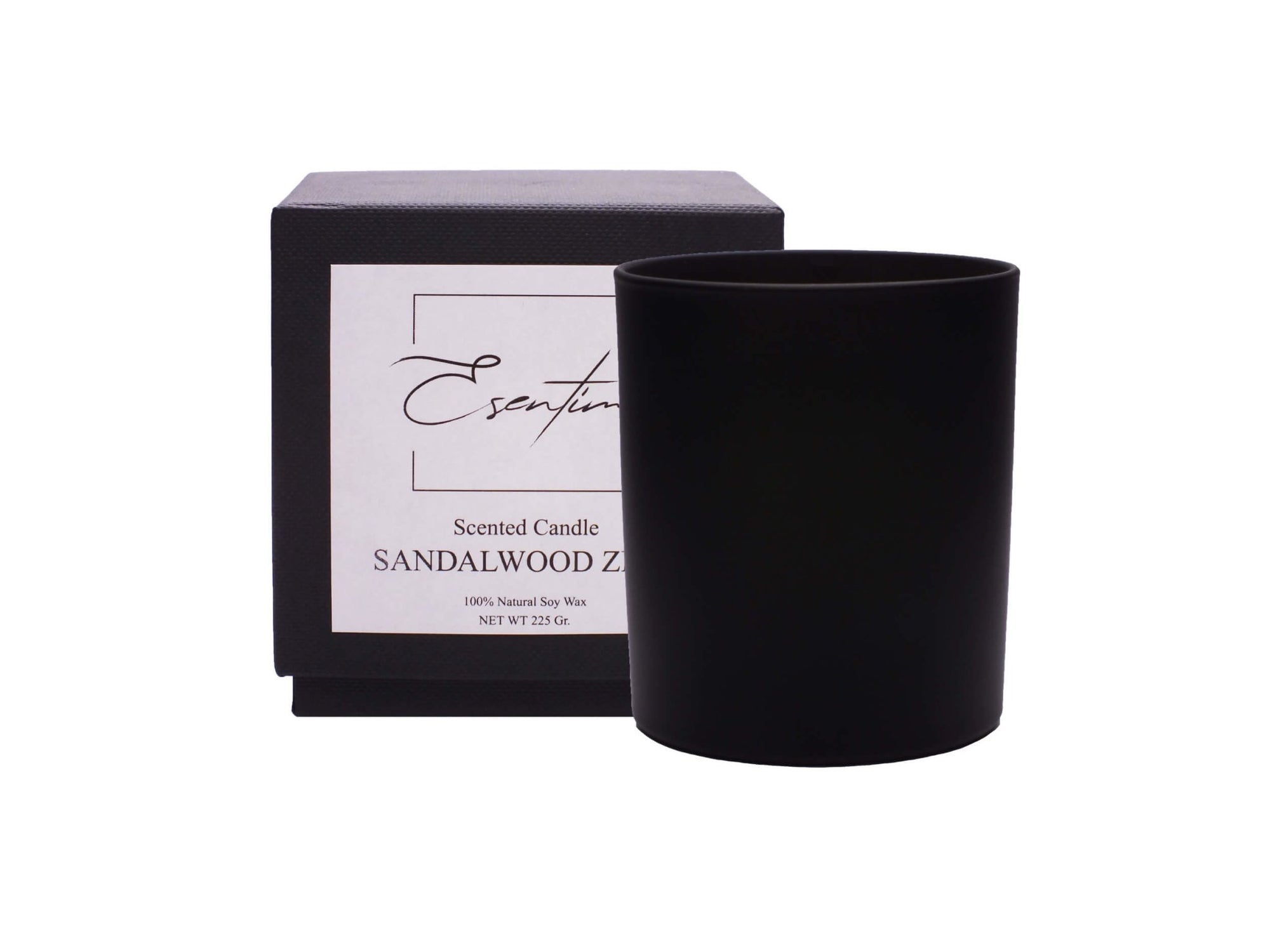 Sandelhout - Chocola Geurkaars | Sandalwood Zest | Zwart