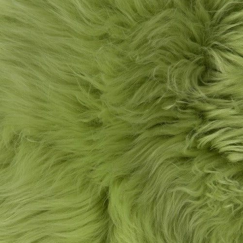 Peau de Mouton Islandais - Vert | normale | 100x65cm