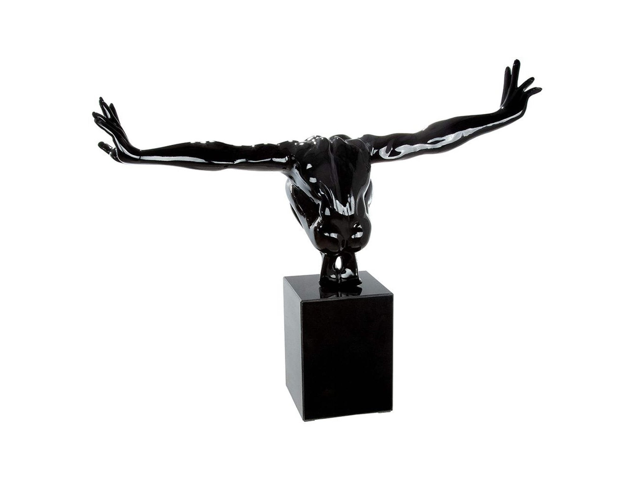 Sculptuur &quot;Cliffhanger&quot; zwart | H. 45 cm