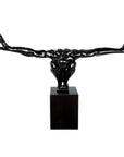 Skulptur "Cliffhanger" schwarz | H. 45 cm