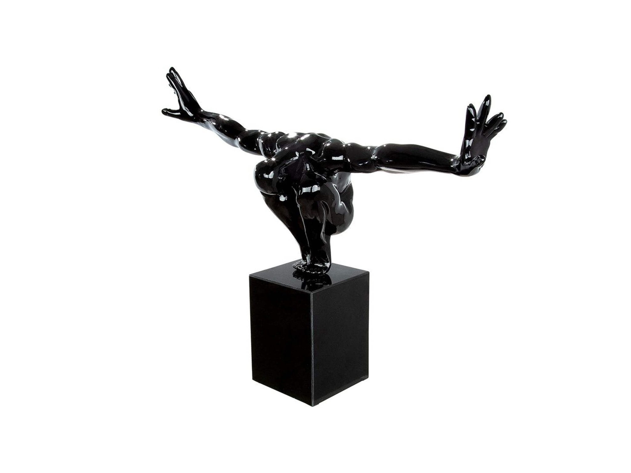 Skulptur &quot;Cliffhanger&quot; schwarz | H. 45 cm