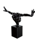 Sculptuur "Cliffhanger" zwart | H. 45 cm