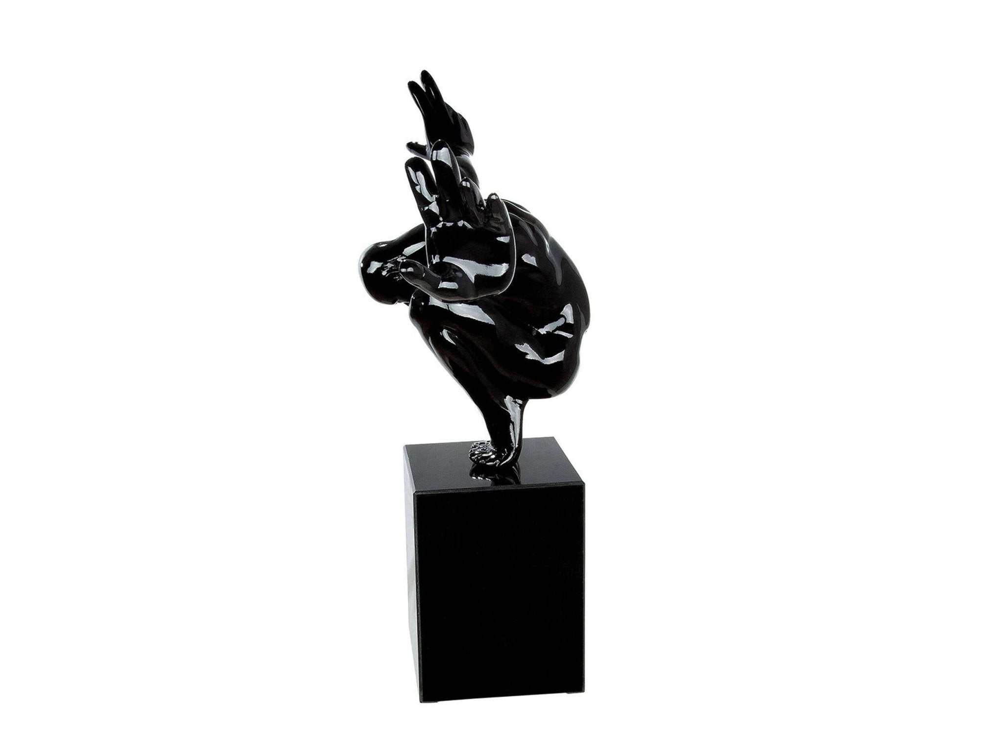 Skulptur &quot;Cliffhanger&quot; schwarz | H. 45 cm