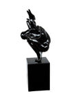 Skulptur "Cliffhanger" schwarz | H. 45 cm