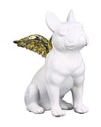Sculptuur "Flying Bulli" wit / goud | H. 16 cm