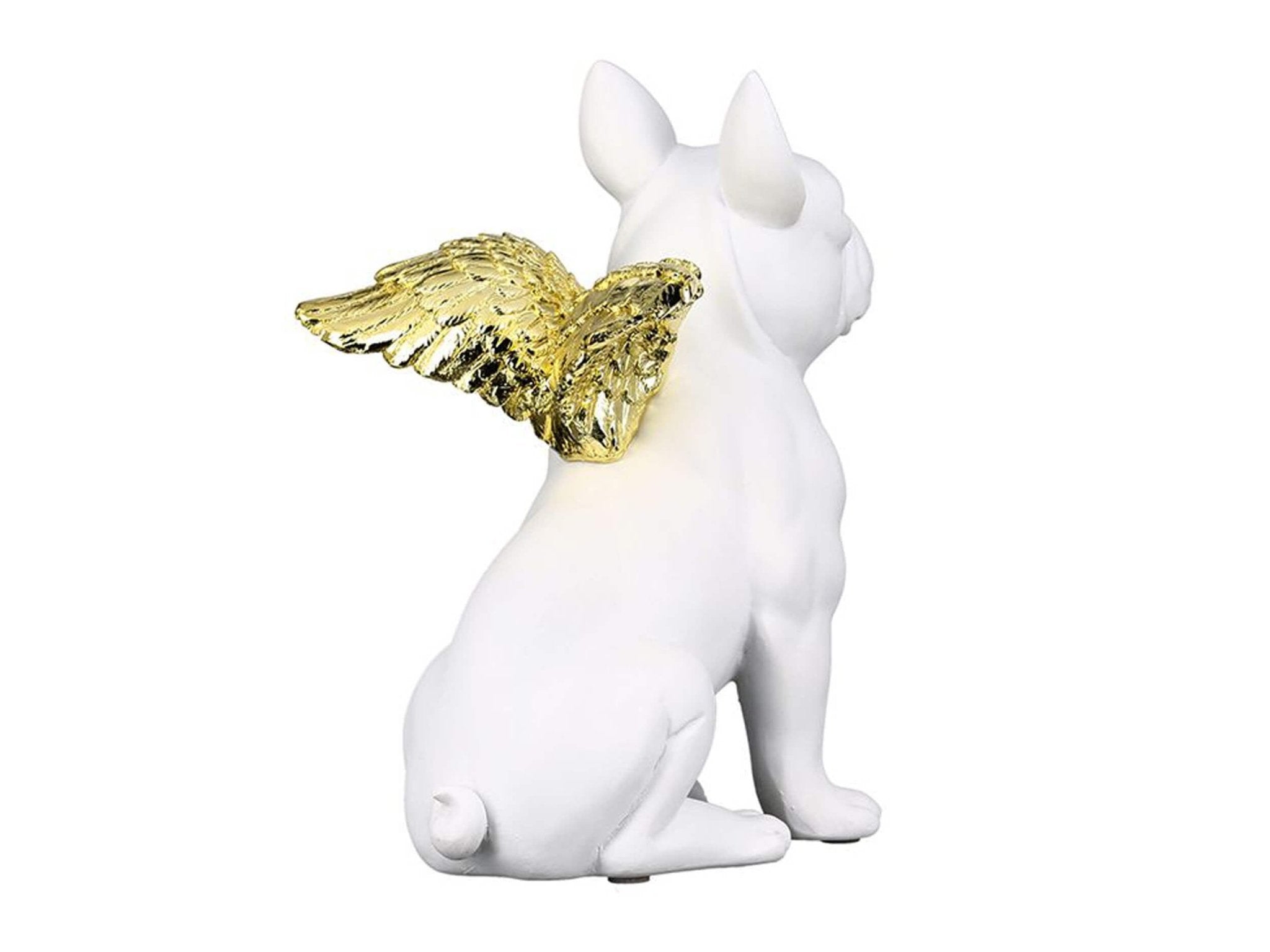 sculptuur van bulldog met vleugels H 25 cm