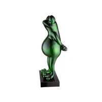 '- Sculptuur Kikker metallic groente | H. 68 cm - Esentimo