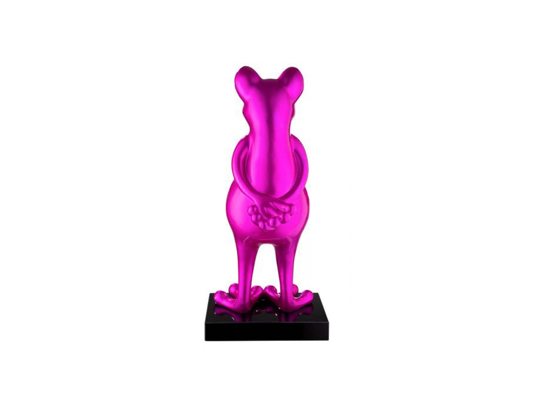 &#39;- Sculptuur Kikker metallic roze | H. 68 cm - Esentimo