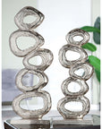 Aluminium beelden ringen - zilverkleurig