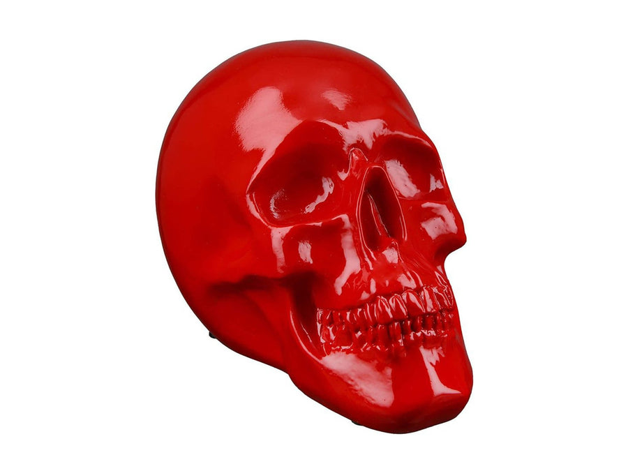 Rode polyresin decoratieve schedel