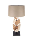Tafellamp met houten voet | Wooden Feather | H. 74 cm