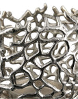 Takvormige kandelaar in zilver aluminium | Twigs