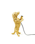 Teckel lamp - Goud | H. 38 cm - Hondenliefhebbers cadeau