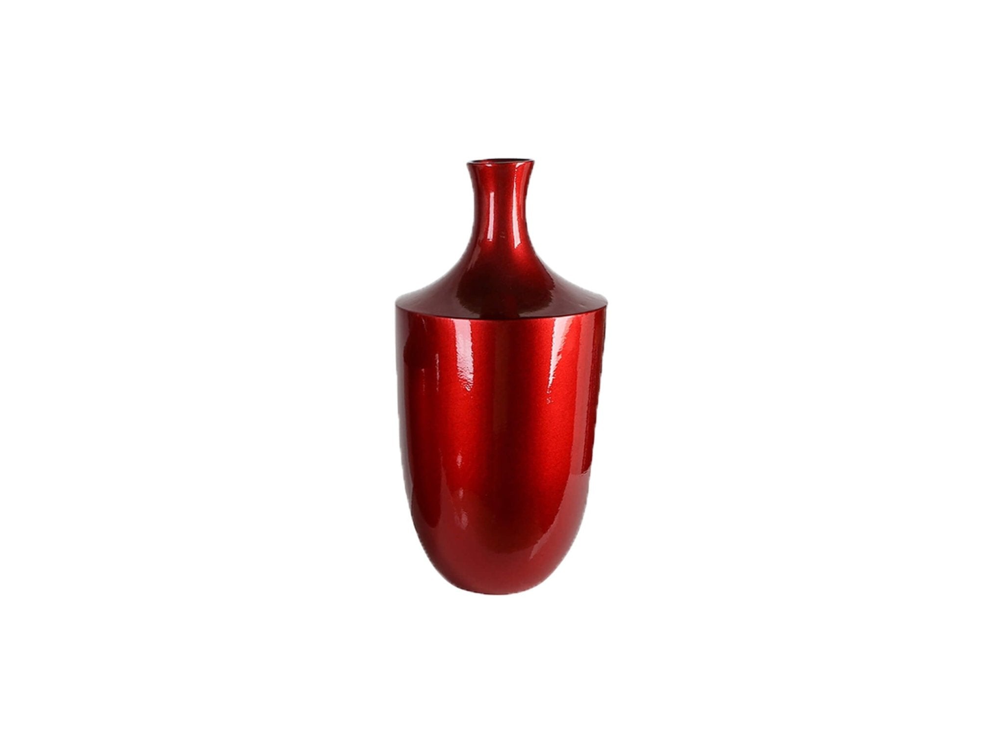 '- Vaas "Amprion" geglazuurd rood | Elliptisch 40 cm - Esentimo