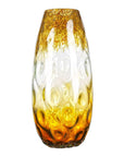 Vaas "Colmena" bruin / geel | H.35 cm - Glas Art