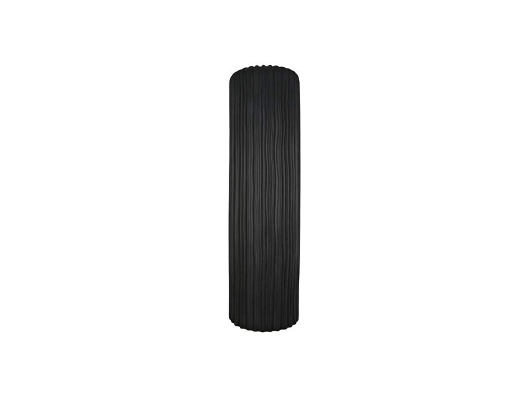 Zwarte geribbelde vaas - groot | Fjord | H. 58 cm