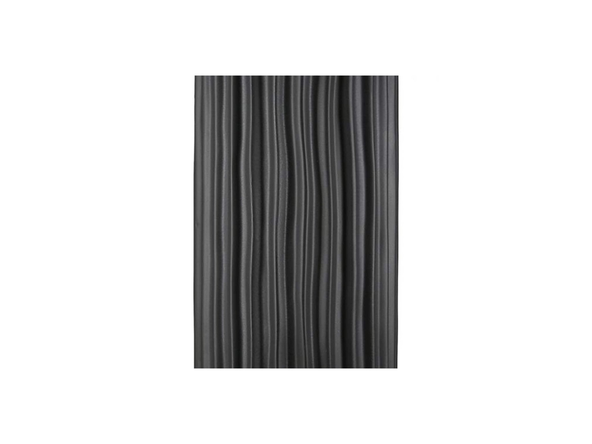 Gribbelde vaas detail - Moderne zwarte vaas - Hoogte: 58 cm