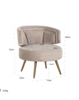 Maataanduiding: Velvet vintage fauteuil - Khaki | Hazel