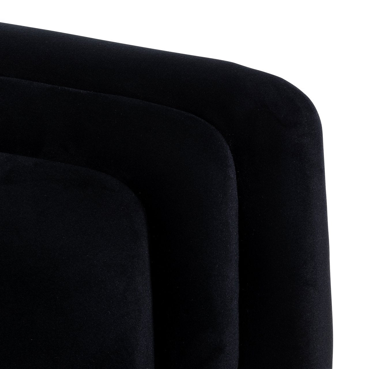 Detail aanzicht: Velvet vintage fauteuil - Zwart | Hazel