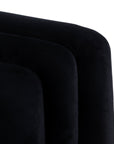 Detail aanzicht: Velvet vintage fauteuil - Zwart | Hazel