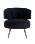 Velvet vintage fauteuil - Zwart | Hazel