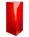 Vierkante hoogglans sokkel rood | Solid | H. 100 cm