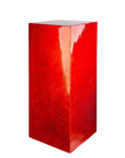 Vierkante hoogglans sokkel rood | Solid | H. 70 cm