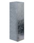 Vierkante zilveren sokkel geborsteld metaal | Solid | H. 100 cm