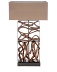 Vloerlamp hout - Zwart | Roots | H. 91 cm